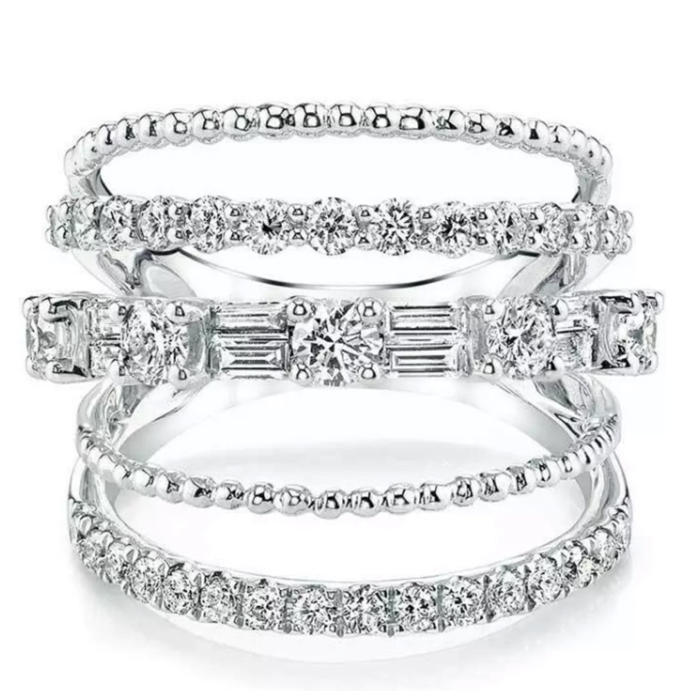 Sterling silver multilayered ring - Picture 5 of 5